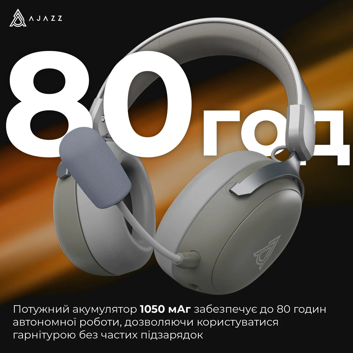 Bluetooth-гарнітура Ajazz AHM08 MAX 3-Mode Grey (AHM08-MAX-GW) - мініатюра 11