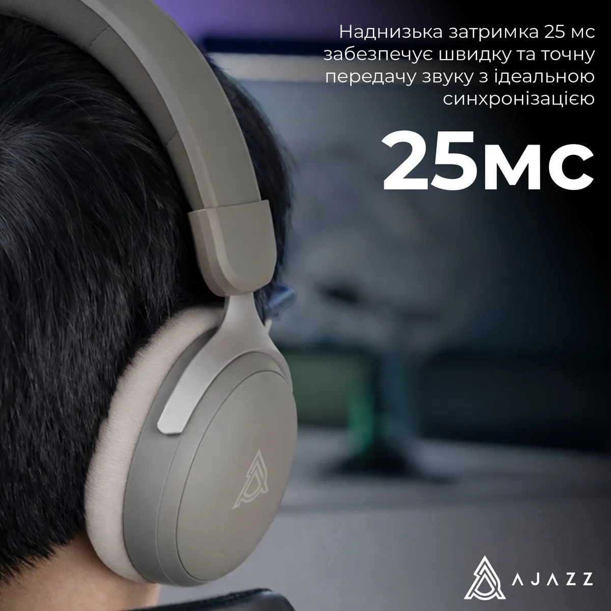 Bluetooth-гарнітура Ajazz AHM08 MAX 3-Mode Grey (AHM08-MAX-GW) - мініатюра 12