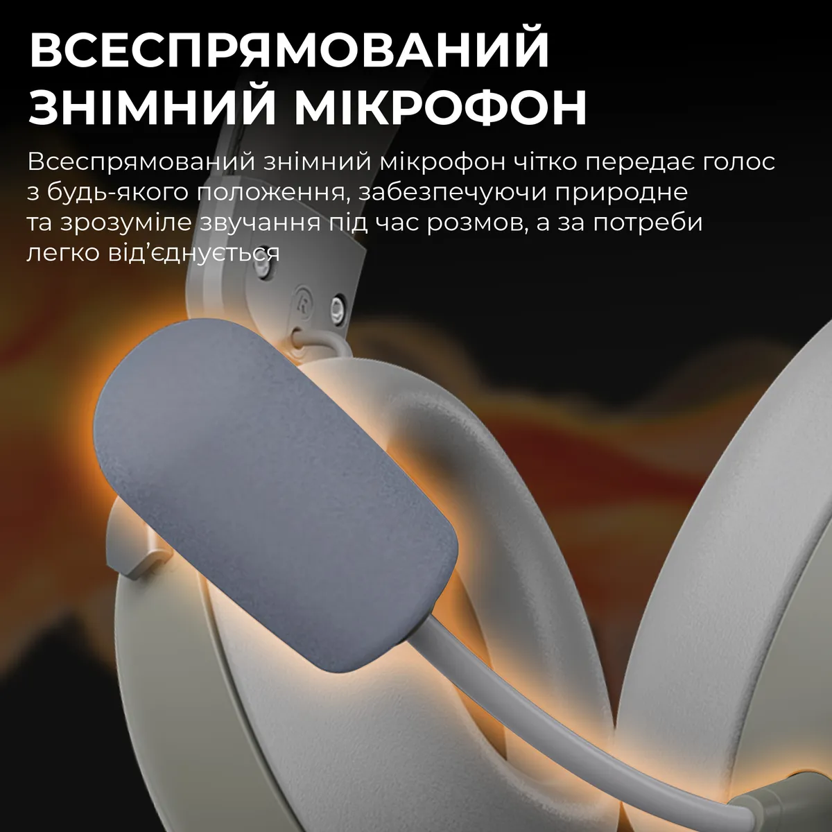 Bluetooth-гарнітура Ajazz AHM08 MAX 3-Mode Grey (AHM08-MAX-GW) - мініатюра 2