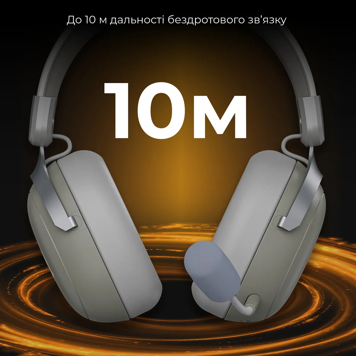 Bluetooth-гарнітура Ajazz AHM08 MAX 3-Mode Grey (AHM08-MAX-GW) - мініатюра 4