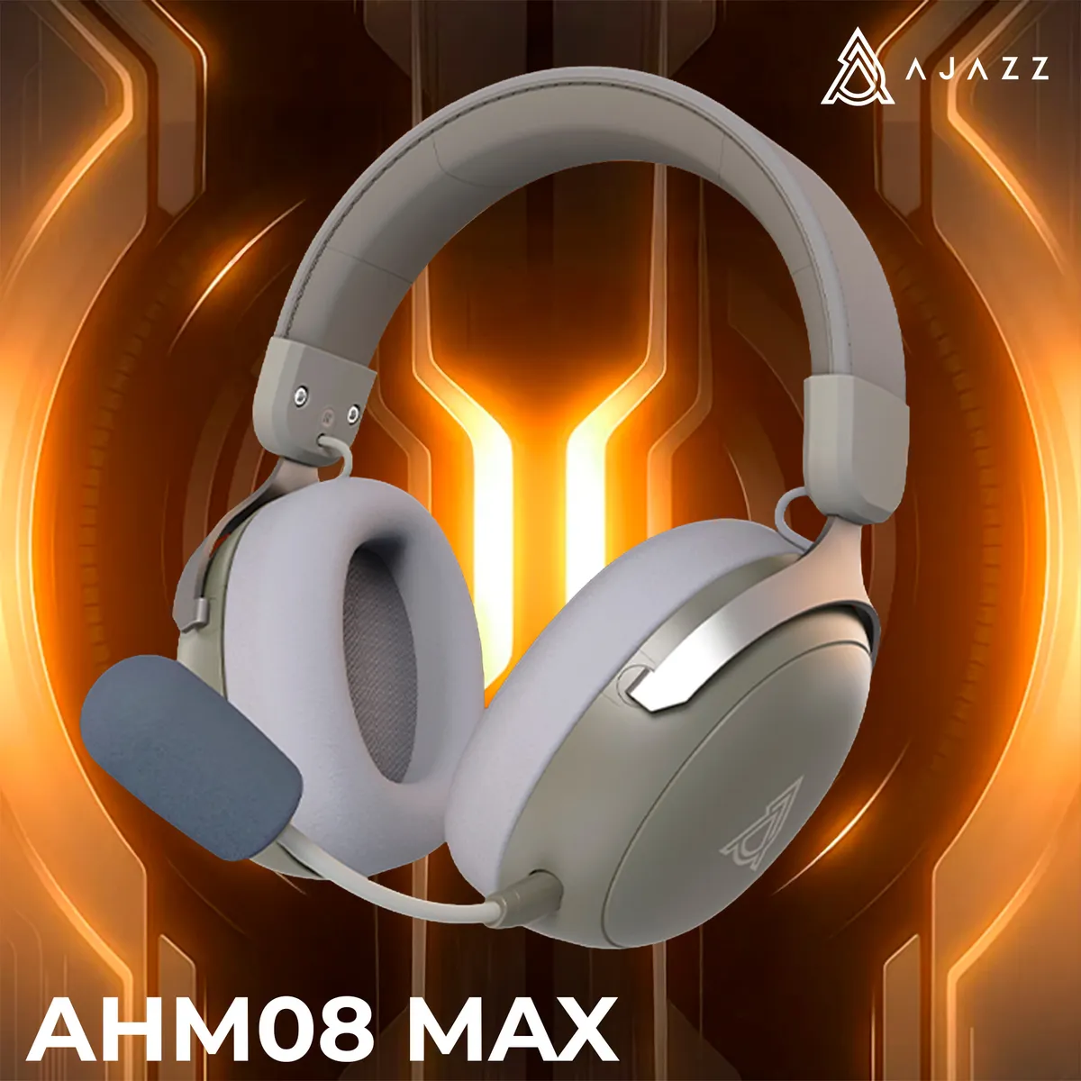 Bluetooth-гарнітура Ajazz AHM08 MAX 3-Mode Grey (AHM08-MAX-GW) - мініатюра 7