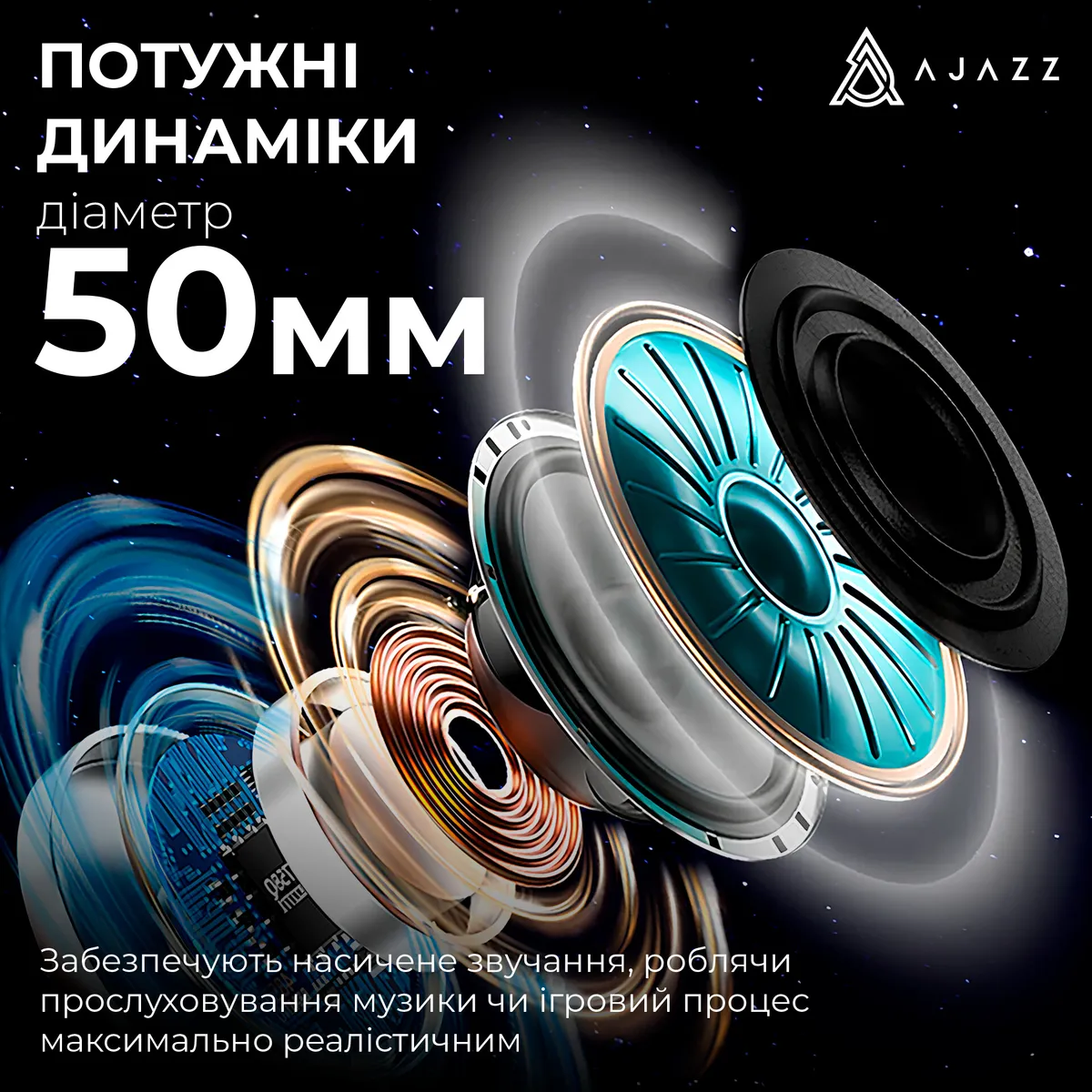 Bluetooth-гарнітура Ajazz AHM09 MAX 3-Mode Grey (AHM09-MAX-GW) - мініатюра 16