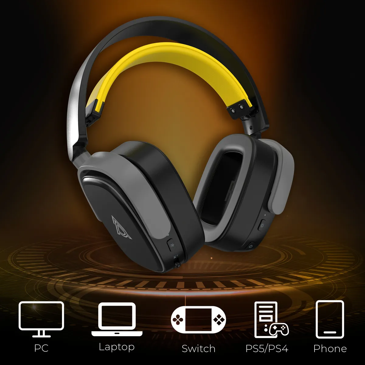 Bluetooth-гарнітура Ajazz AHM09 MAX 3-Mode Black (AHM09-MAX-BGY) - мініатюра 10