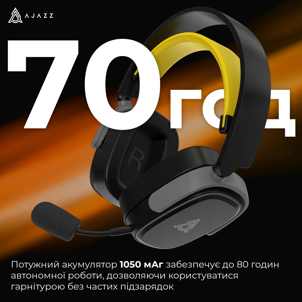Bluetooth-гарнітура Ajazz AHM09 MAX 3-Mode Black (AHM09-MAX-BGY) - мініатюра 15