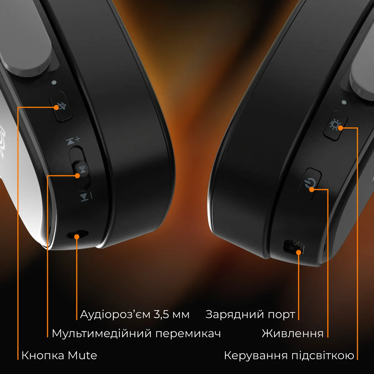 Bluetooth-гарнітура Ajazz AHM09 MAX 3-Mode Black (AHM09-MAX-BGY) - мініатюра 8