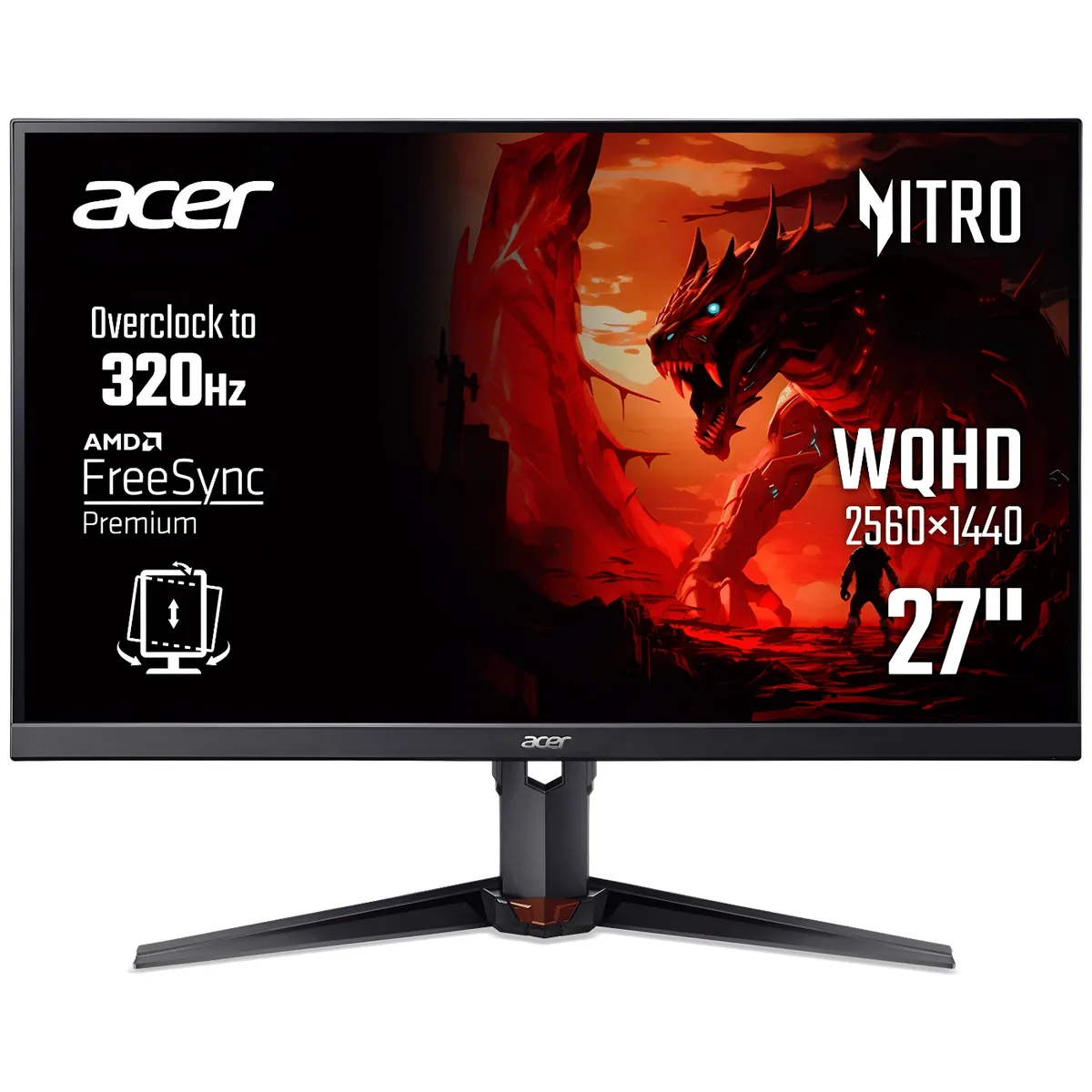 Монітор Acer 27" XV270UF3bmiiprx (UM.HX0EE.323) IPS Black 320Hz - зображення 1