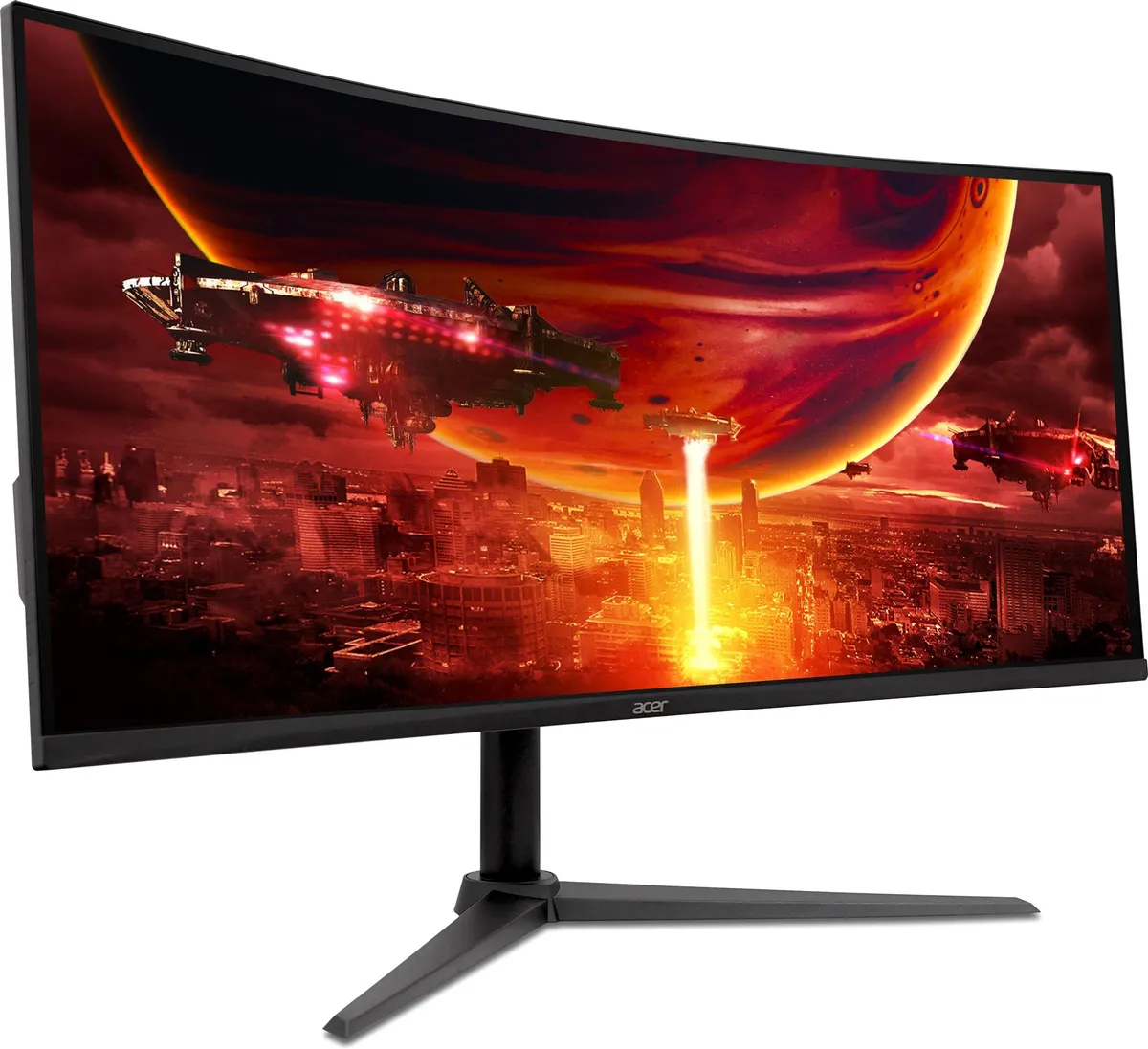 Монітор Acer 34" ED340CUJ0bmiipx (UM.CE0EE.001) VA Black Curved 120Hz - мініатюра 3