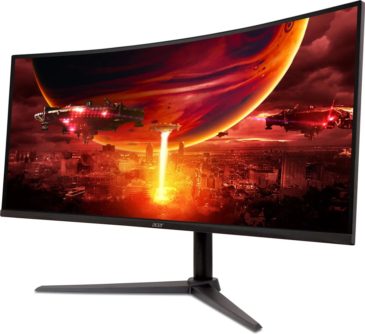 Монітор Acer 34" ED340CUJ0bmiipx (UM.CE0EE.001) VA Black Curved 120Hz - мініатюра 4
