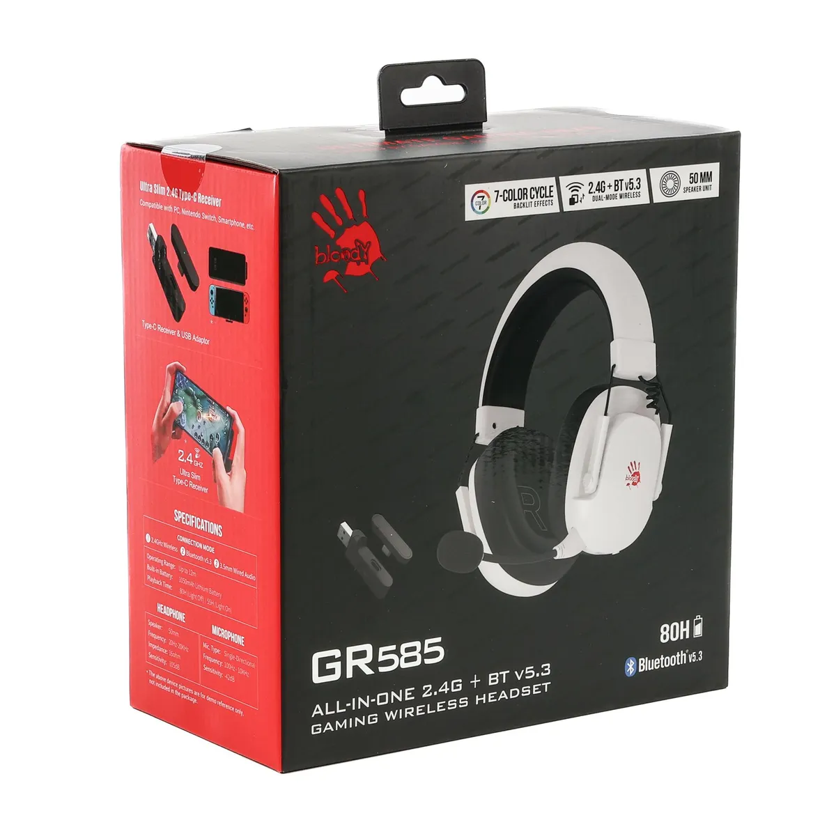 Bluetooth-гарнітура Bloody GR585 White - мініатюра 14
