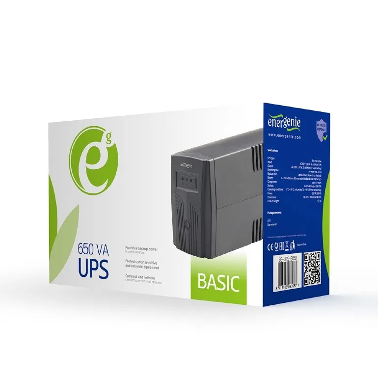 Джерело безребійного живлення EnerGenie EG-UPS-B650 650VA - мініатюра 5