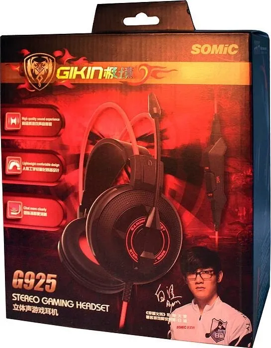 Гарнітура Somic G925 Black/Orange (9590009919) - мініатюра 6