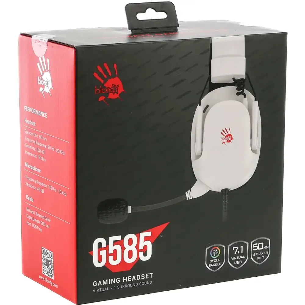 Гарнітура Bloody G585 White - мініатюра 16