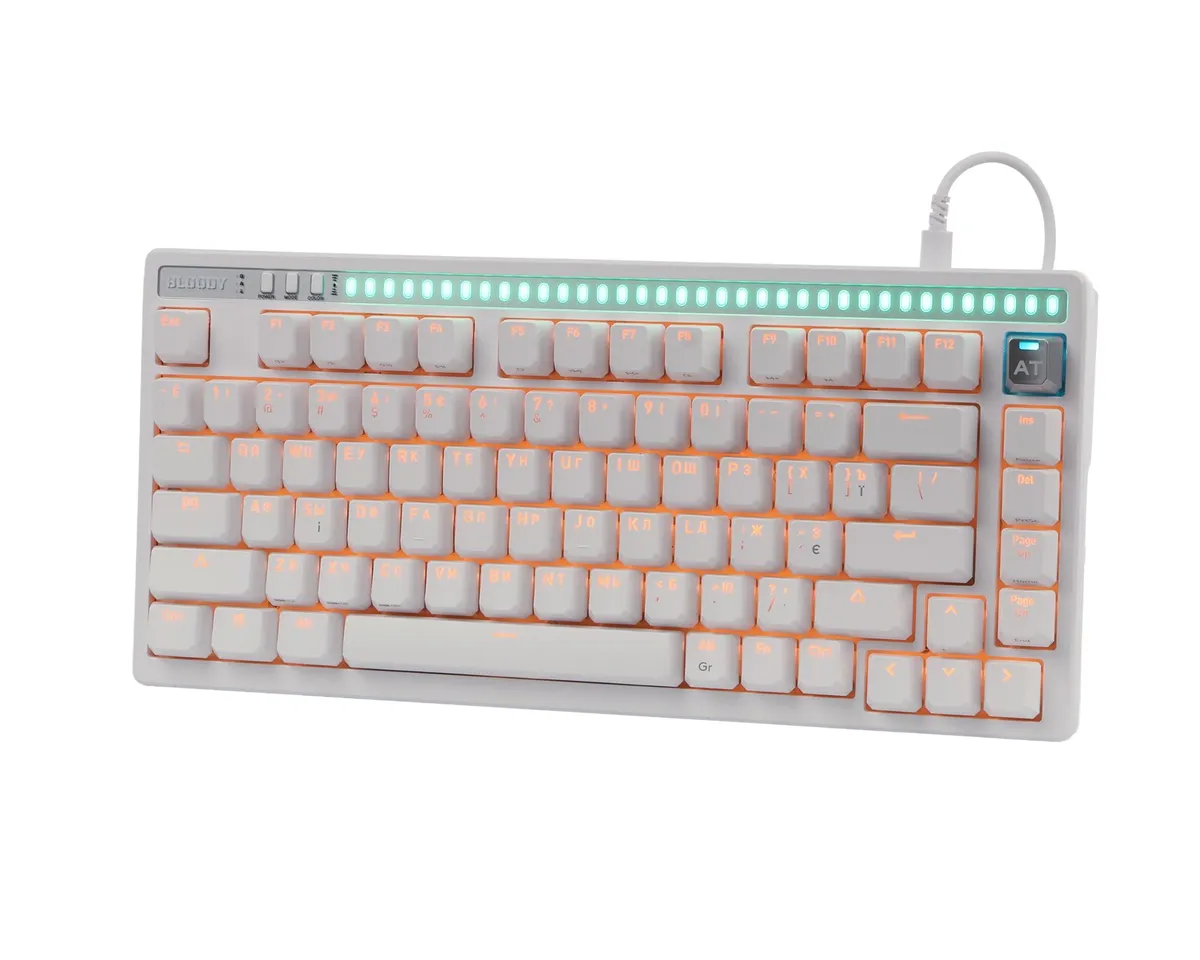 Клавіатура Bloody AT75 White - зображення 1