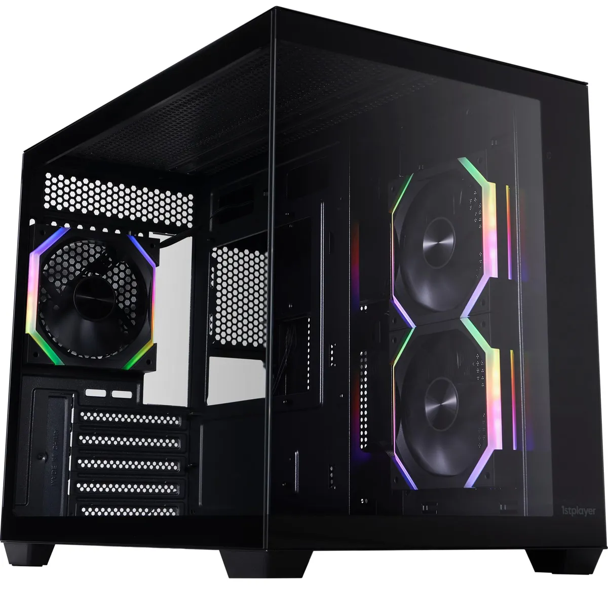 Корпус 1stPlayer BV6-BK-2FH7R-1FH7 Black - зображення 1