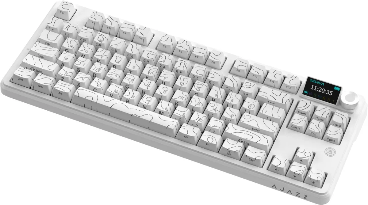 Клавіатура бездротова Ajazz AK870 V2 Maillard Switch White (AK870-V2-S-W) - мініатюра 5