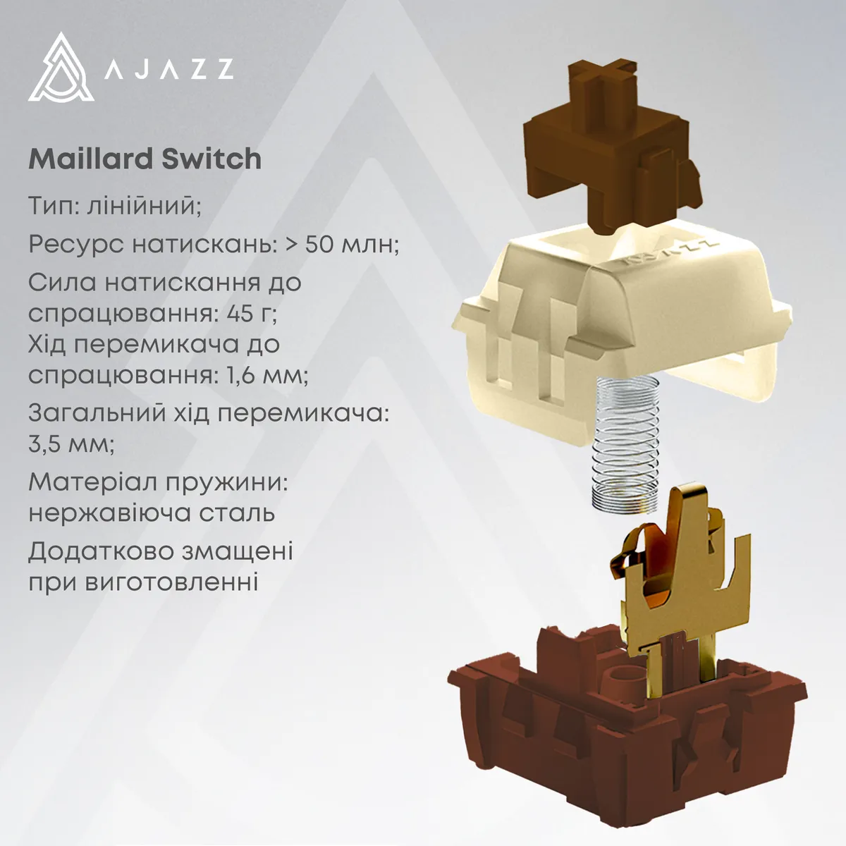 Клавіатура бездротова Ajazz AK870 V2 Maillard Switch White (AK870-V2-S-W) - мініатюра 8