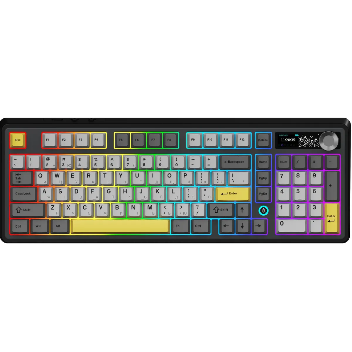 Клавіатура бездротова Ajazz AK980 V2 Maillard Switch Black (AK980-V2-M-BGY) - зображення 1