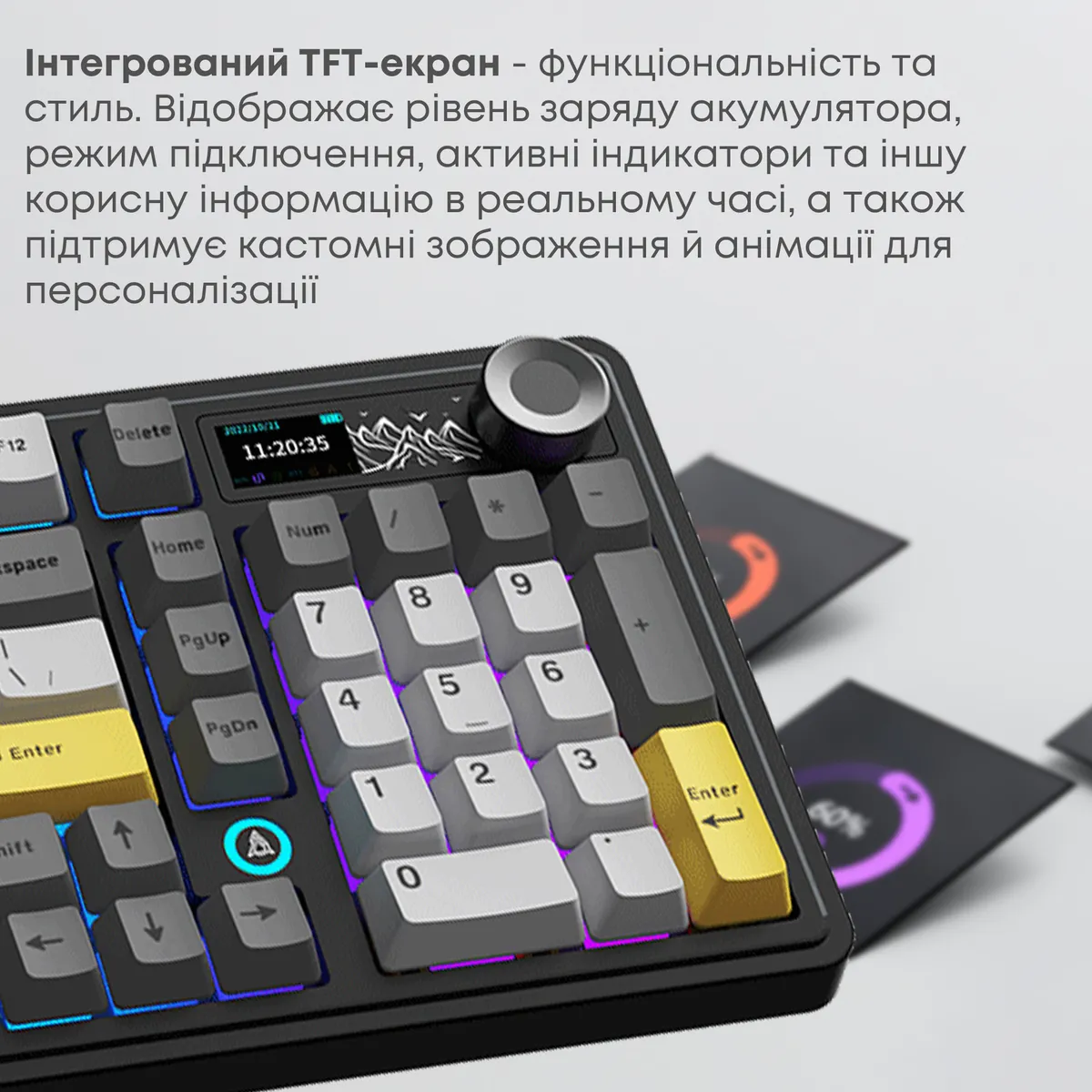 Клавіатура бездротова Ajazz AK980 V2 Maillard Switch Black (AK980-V2-M-BGY) - мініатюра 10