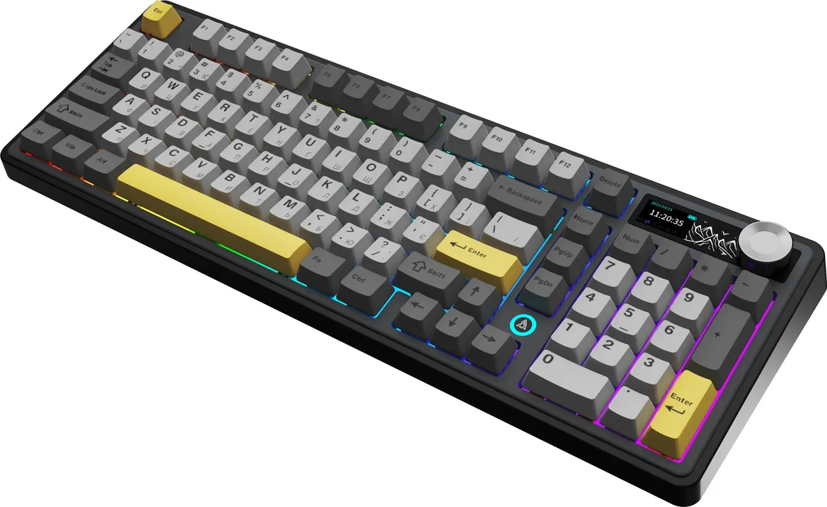 Клавіатура бездротова Ajazz AK980 V2 Maillard Switch Black (AK980-V2-M-BGY) - мініатюра 6