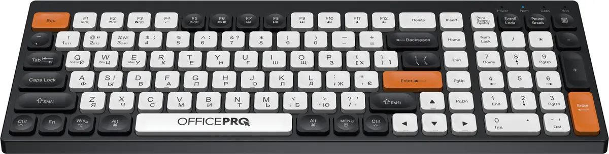 Клавіатура бездротова OfficePro SK985BO Bluetooth Black/White - мініатюра 2