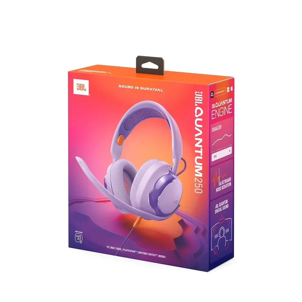 Гарнiтура JBL Quantum 250 Purple (JBLQTUM250PUR) - зображення 1