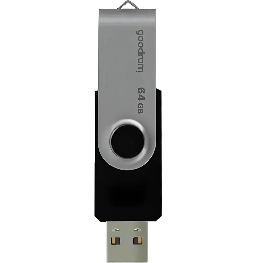 Флеш-накопичувач USB2.0 64GB Goodram UTS2 (Twister) Black (UTS2-0640K0R11) - зображення 1