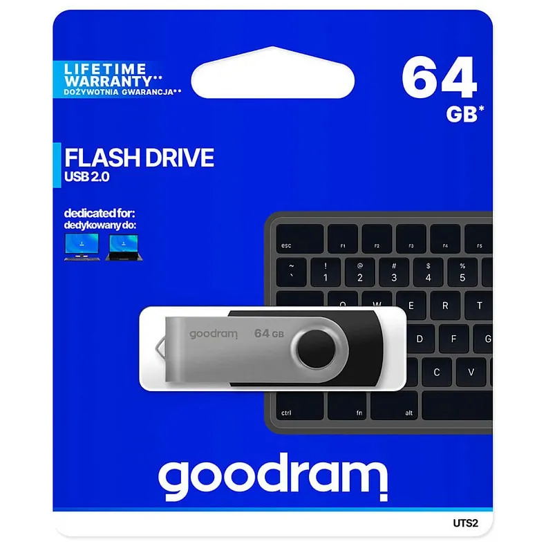 Флеш-накопичувач USB2.0 64GB Goodram UTS2 (Twister) Black (UTS2-0640K0R11) - мініатюра 6