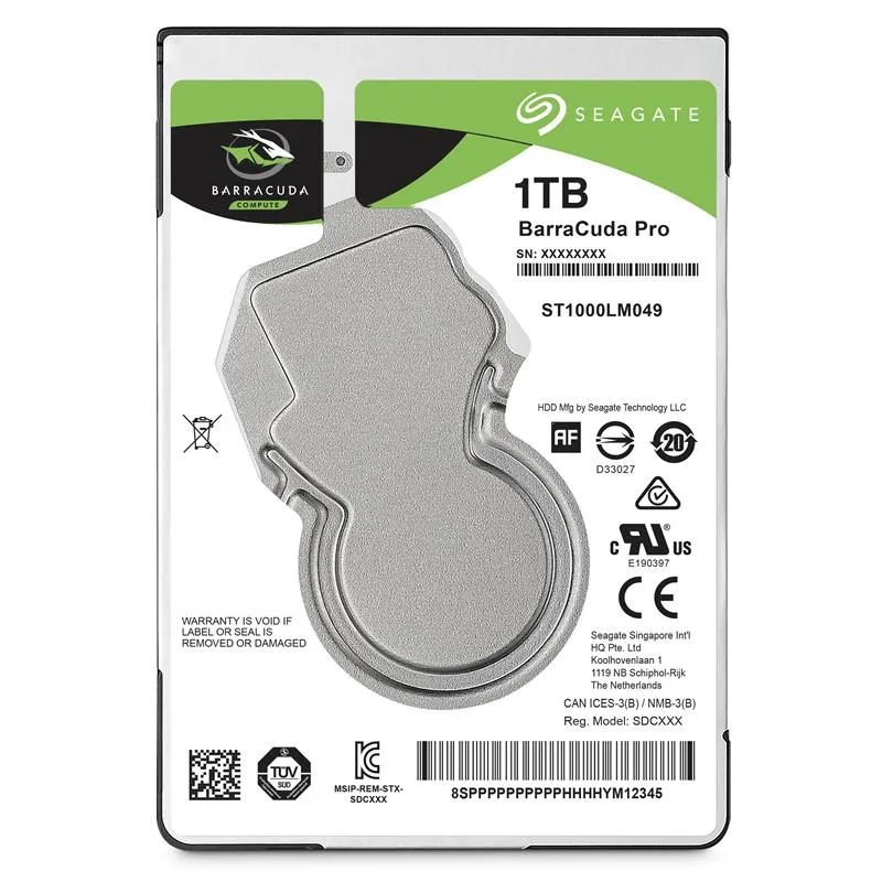 Накопичувач HDD 2.5" SATA 1.0TB Seagate BarraCuda Pro 7200rpm 128MB (ST1000LM049)_Refurbished - зображення 1