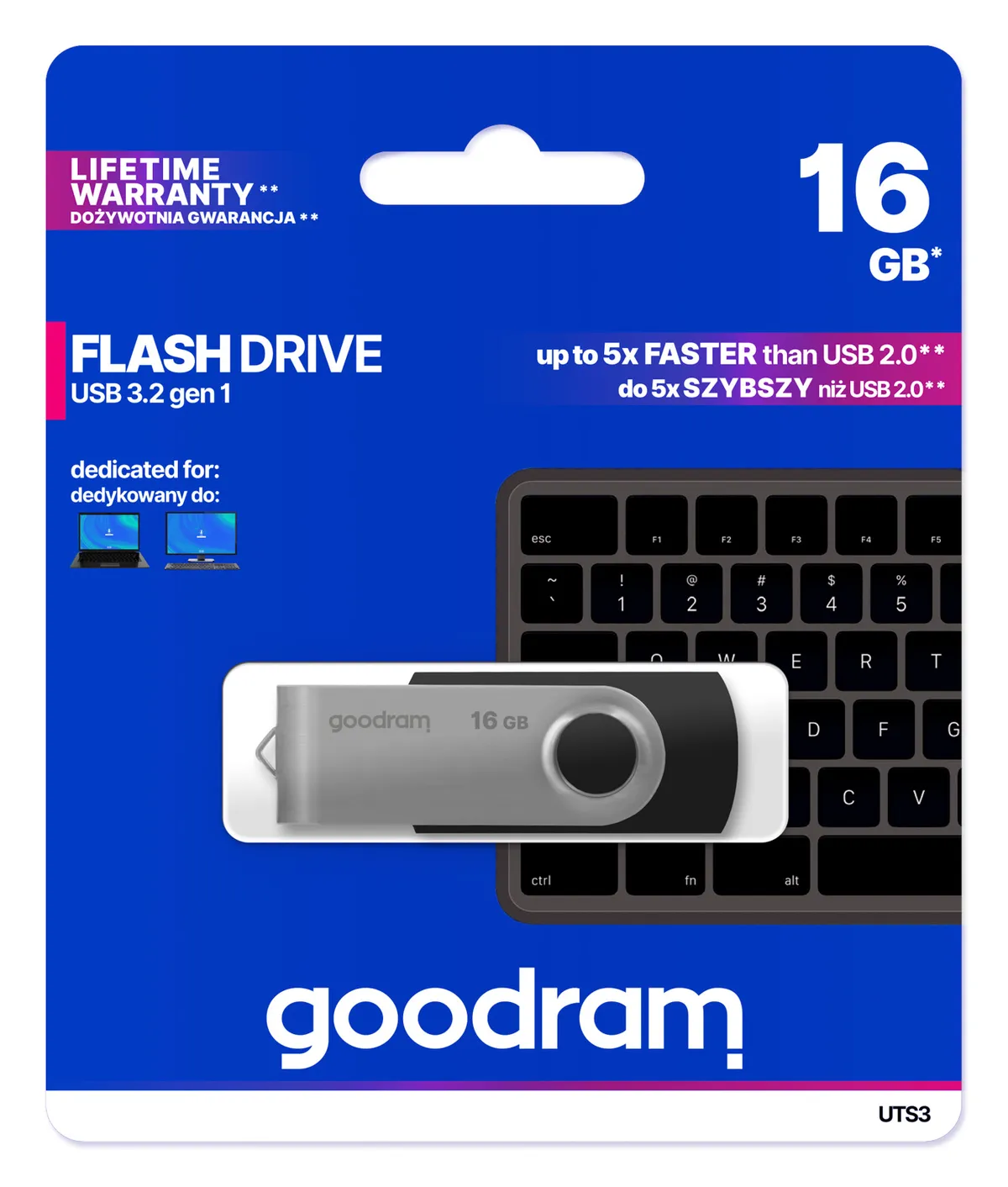 Флеш-накопичувач USB3.2 16GB Goodram UTS3 (Twister) Black (UTS3-0160K0R11) - мініатюра 6