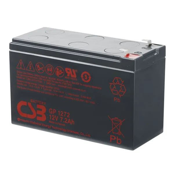 Акумуляторна батарея CSB GP1272F2, 12V 7,2Ah (25W) (151х65х100мм) 1.9кг Q10/420 - зображення 1
