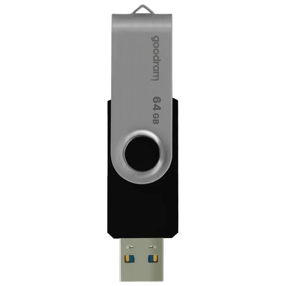 Флеш-накопичувач USB3.2 64GB Goodram UTS3 (Twister) Black (UTS3-0640K0R11) - зображення 1