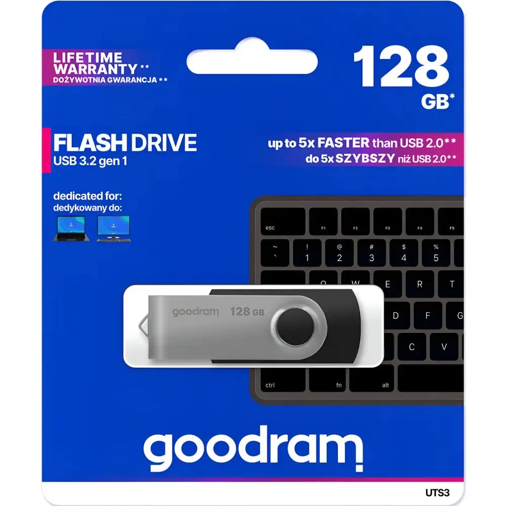 Флеш-накопичувач USB3.2 128GB Goodram UTS3 (Twister) Black (UTS3-1280K0R11) - мініатюра 7