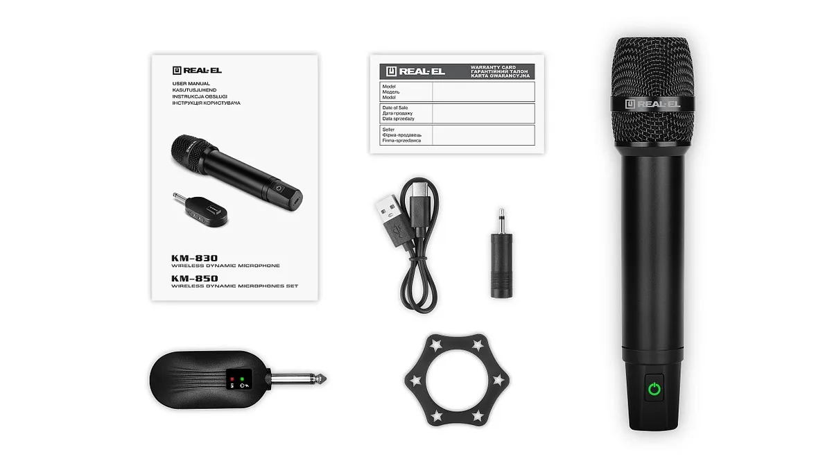 Мікрофон REAL-EL KM-830 - мініатюра 2