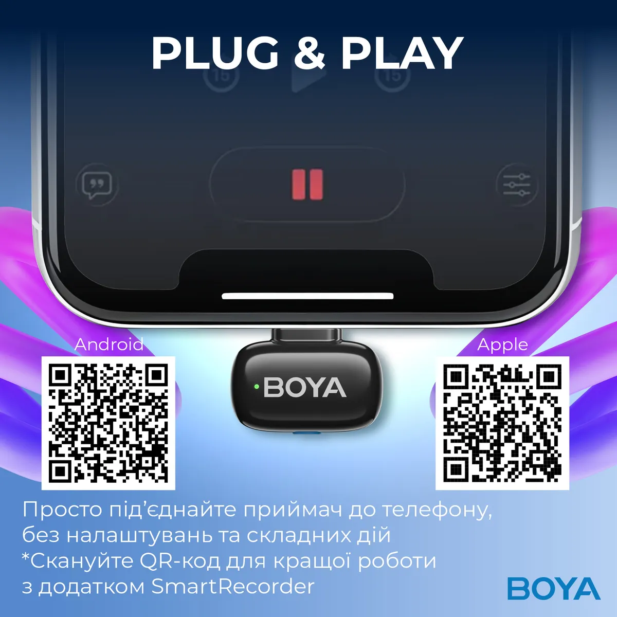 Мікрофон BOYA mini-16 Type-C Black - мініатюра 11