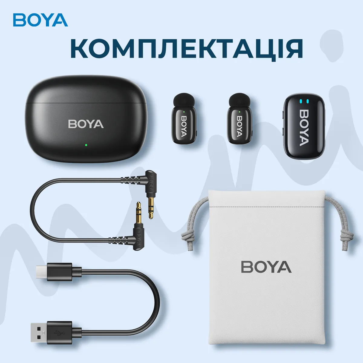 Мікрофон BOYA mini-18 TRS for camera Black - мініатюра 12