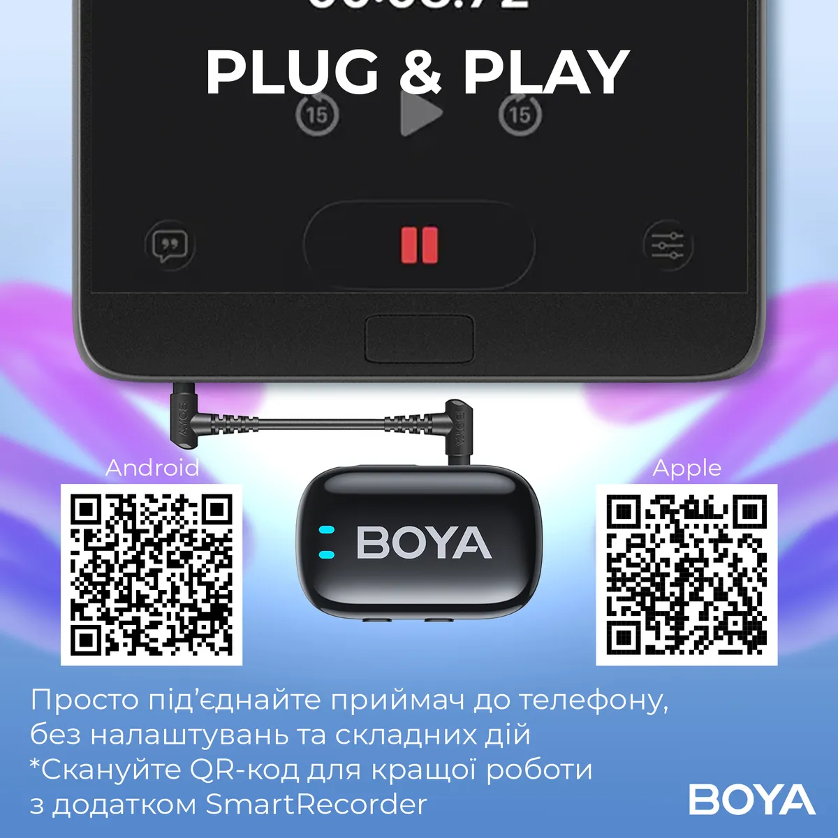 Мікрофон BOYA mini-18 TRS for camera Black - мініатюра 9