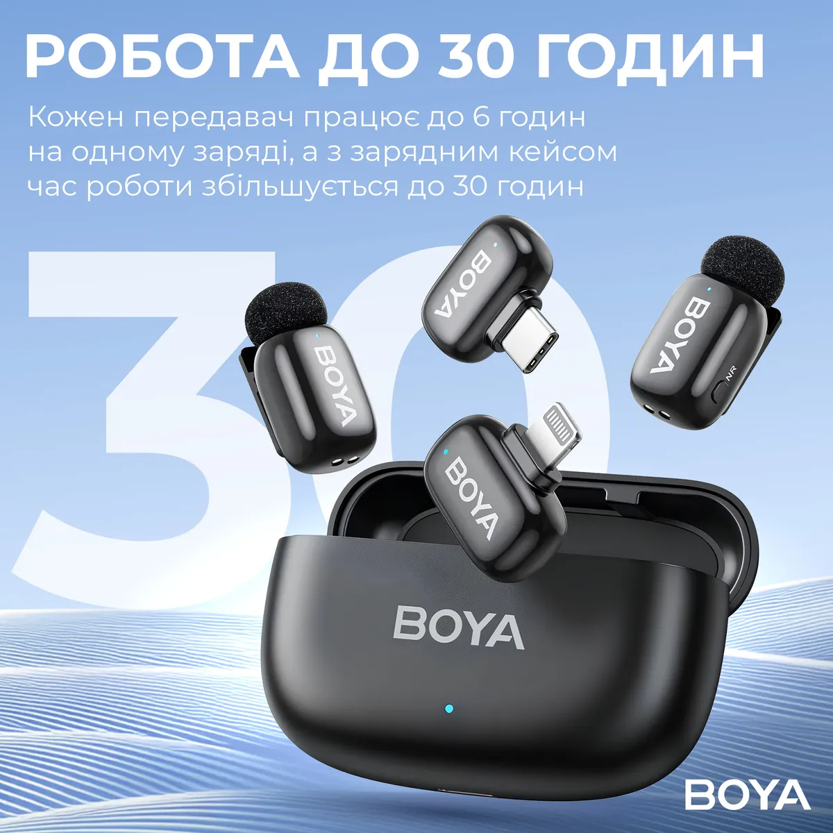 Мікрофон BOYA mini-12 Type-C/Lightning Black - мініатюра 7