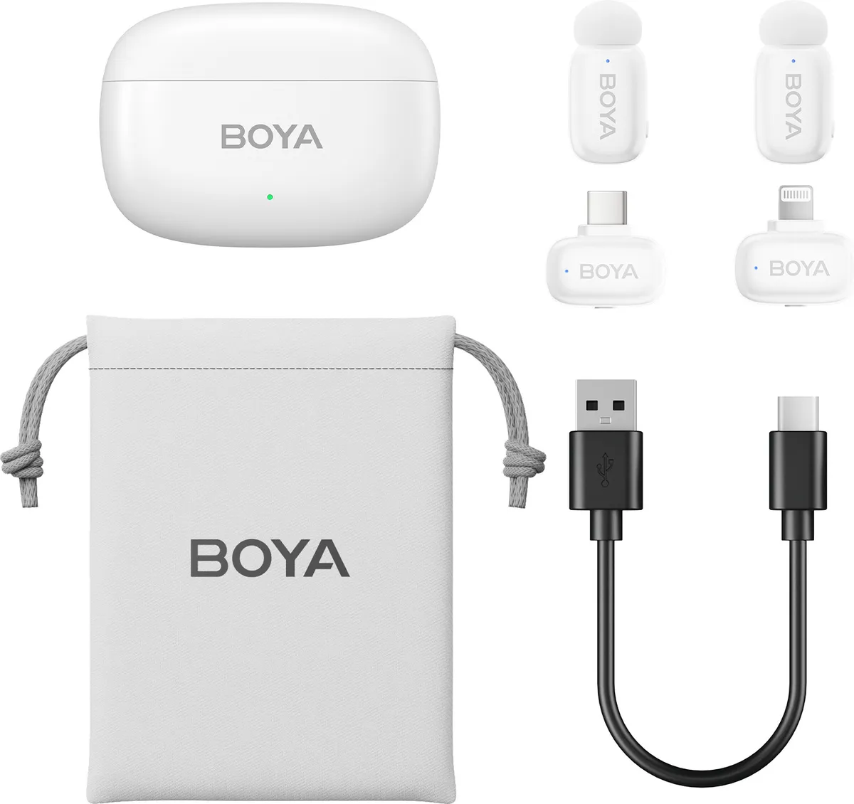 Мікрофон BOYA mini-13 Type-C/Lightning White - мініатюра 2