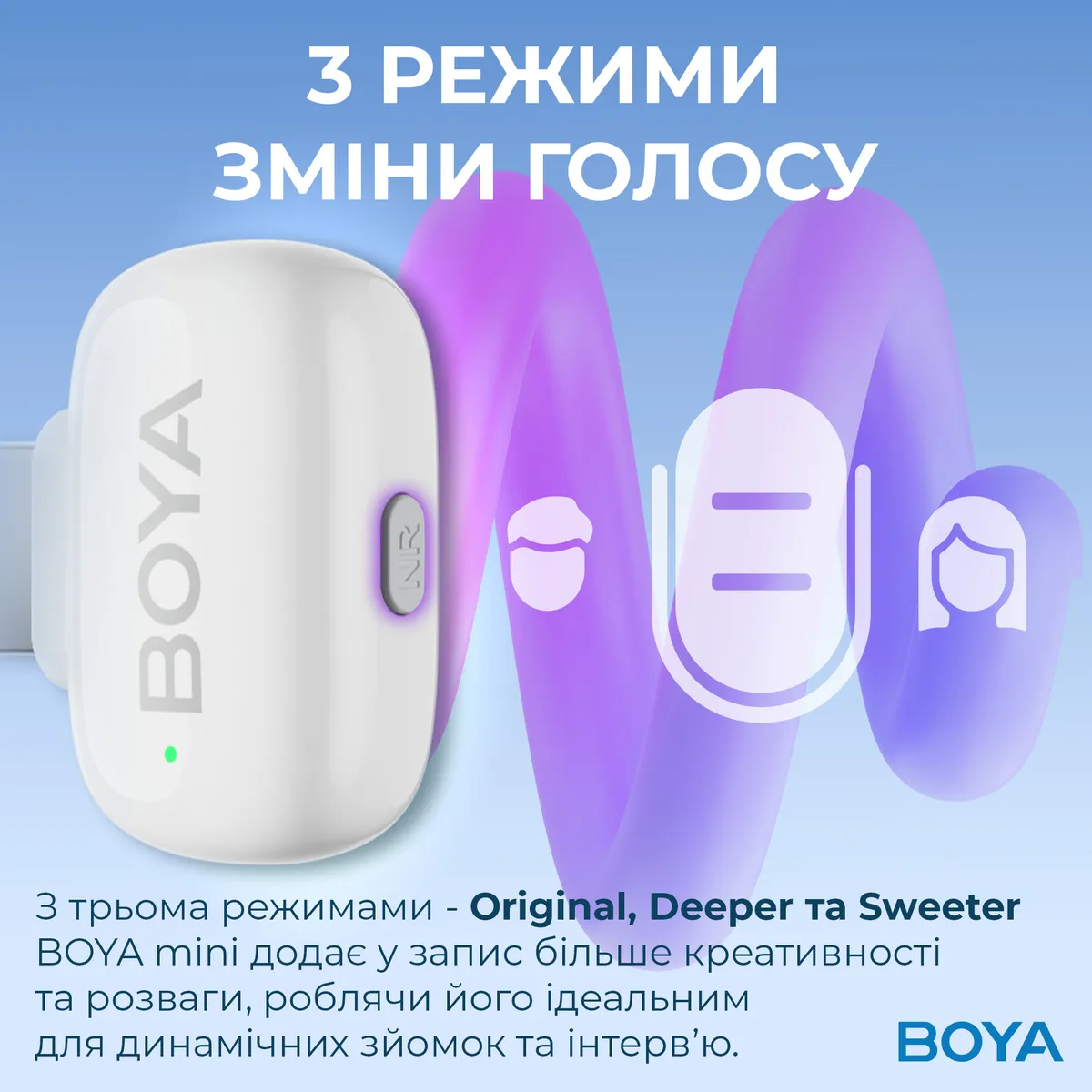Мікрофон BOYA mini-13 Type-C/Lightning White - мініатюра 9