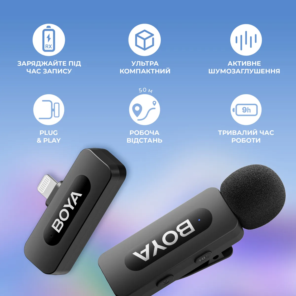 Мікрофон BOYA BY-V1 Lightning Black - мініатюра 10