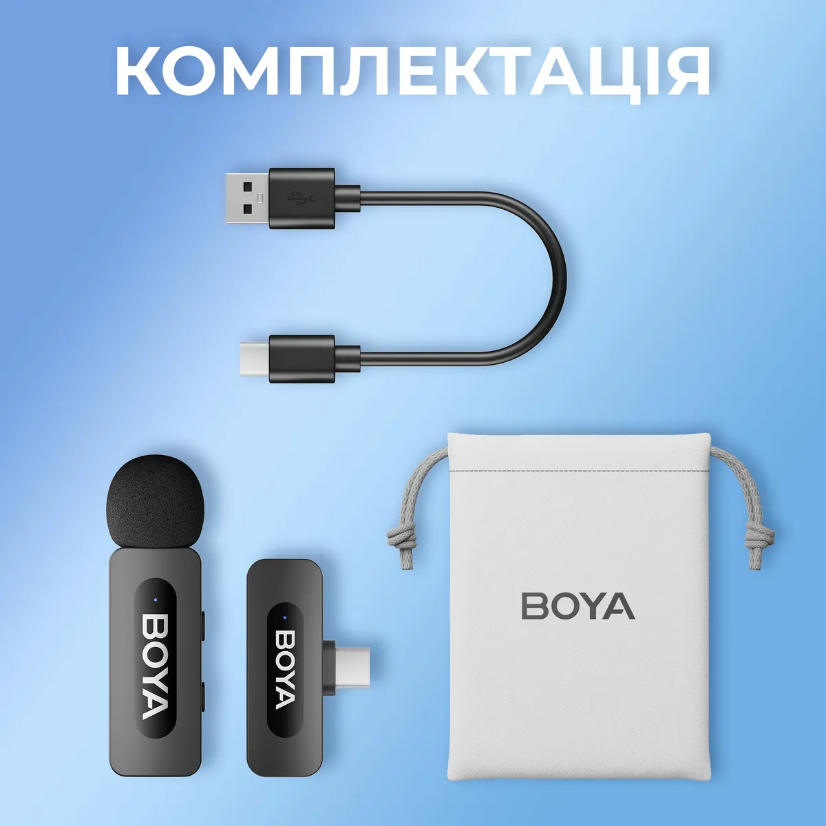 Мікрофон BOYA BY-V10 Type-C Black - мініатюра 10
