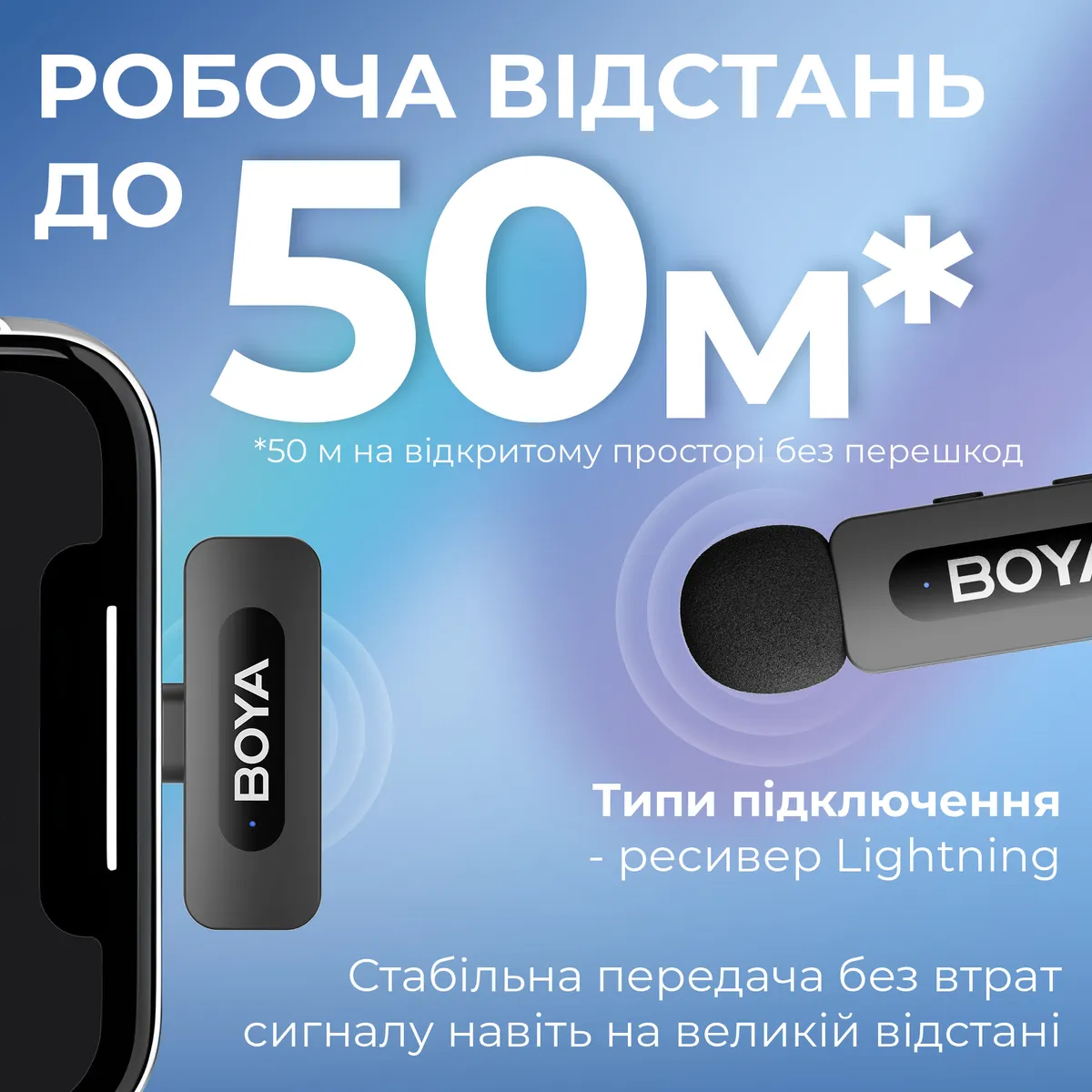 Мікрофон BOYA BY-V2 Lightning Black - мініатюра 4