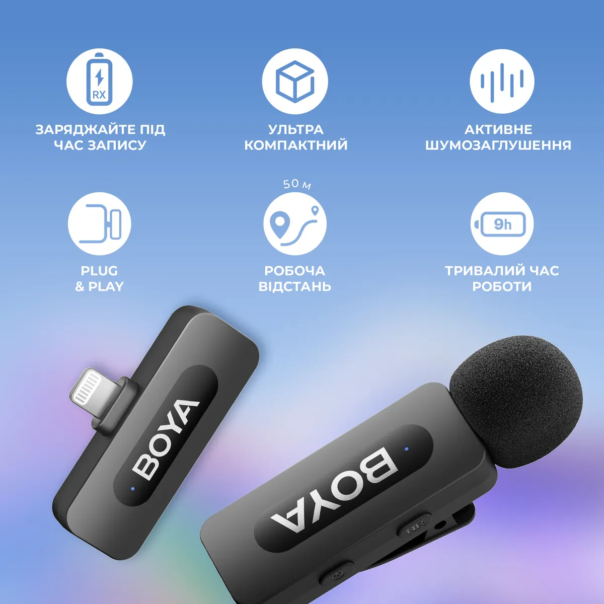 Мікрофон BOYA BY-V2 Lightning Black - мініатюра 5