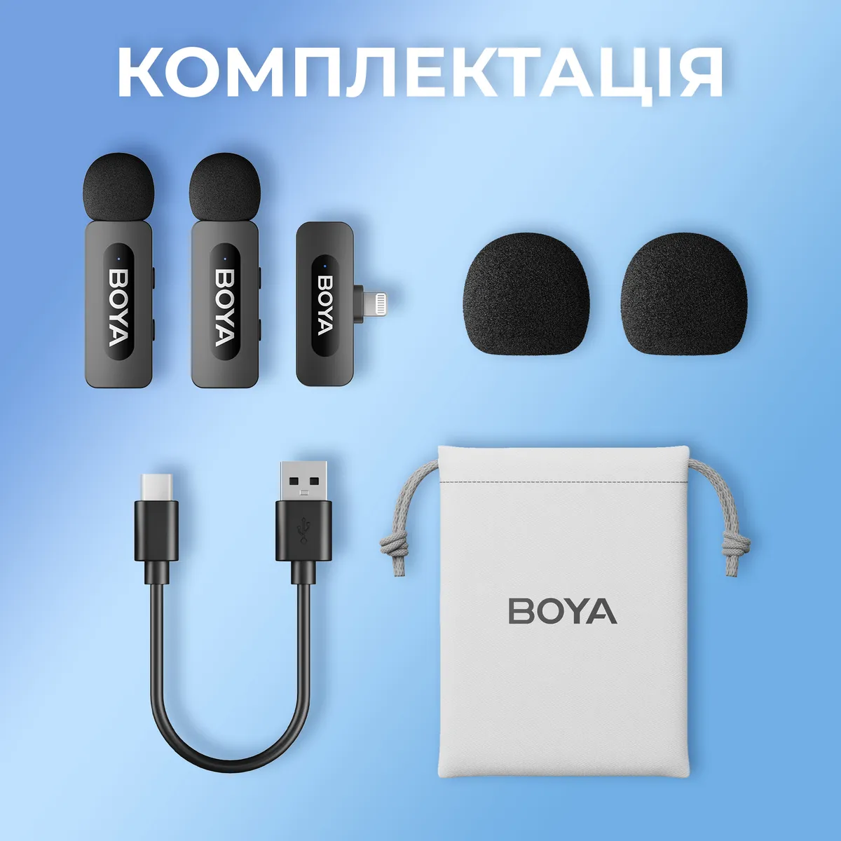 Мікрофон BOYA BY-V2 Lightning Black - мініатюра 7