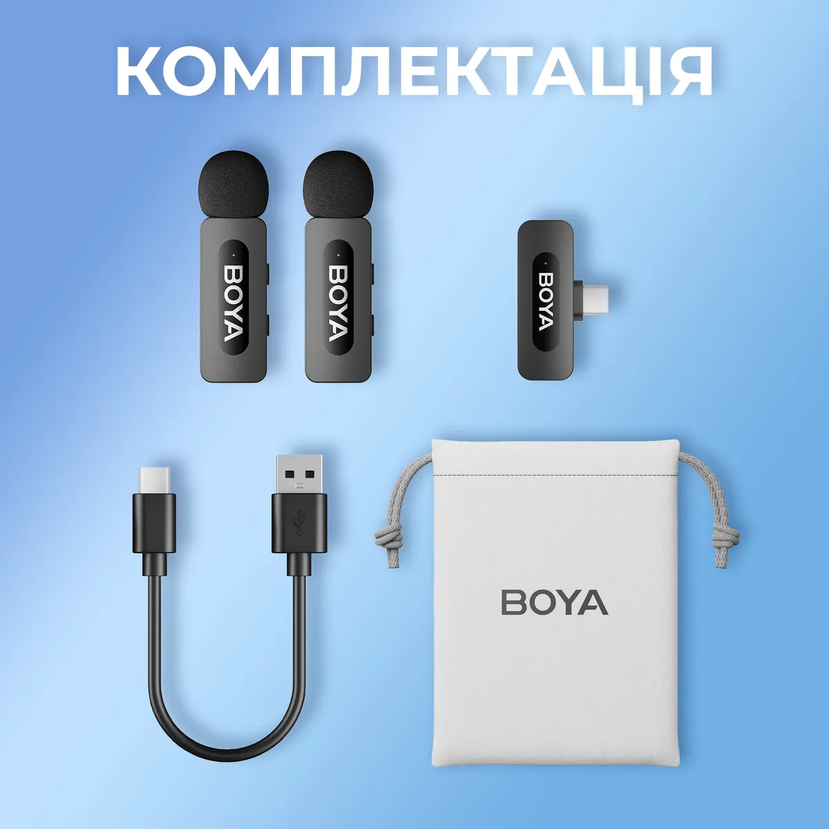 Мікрофон BOYA BY-V20 Type-C Black - мініатюра 6