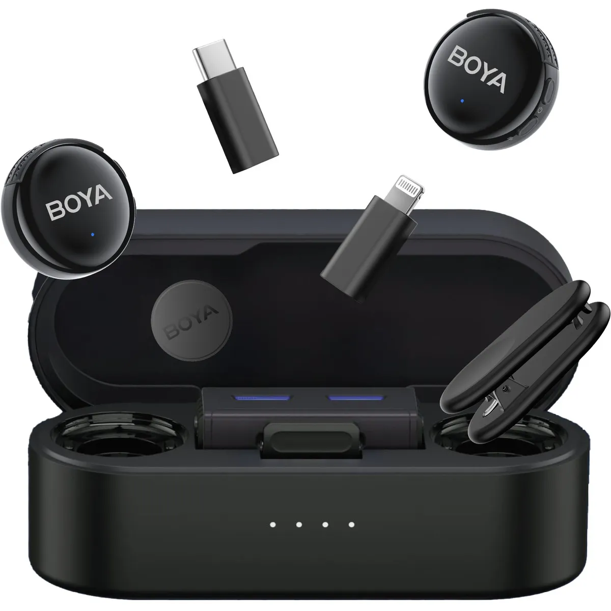 Мікрофон BOYA LINK 3-01 Type-C/TRS/Lightning Black - зображення 1