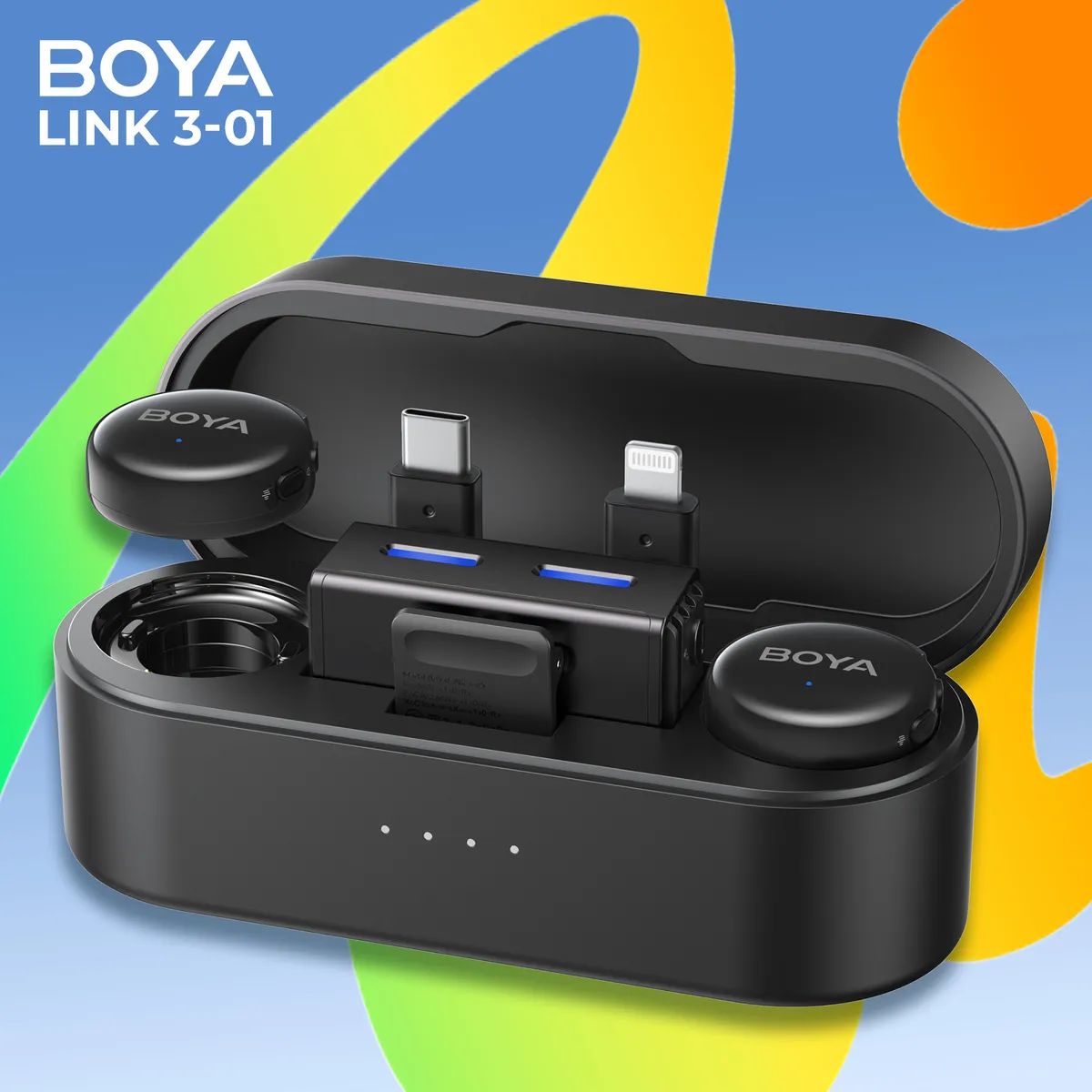 Мікрофон BOYA LINK 3-01 Type-C/TRS/Lightning Black - мініатюра 6