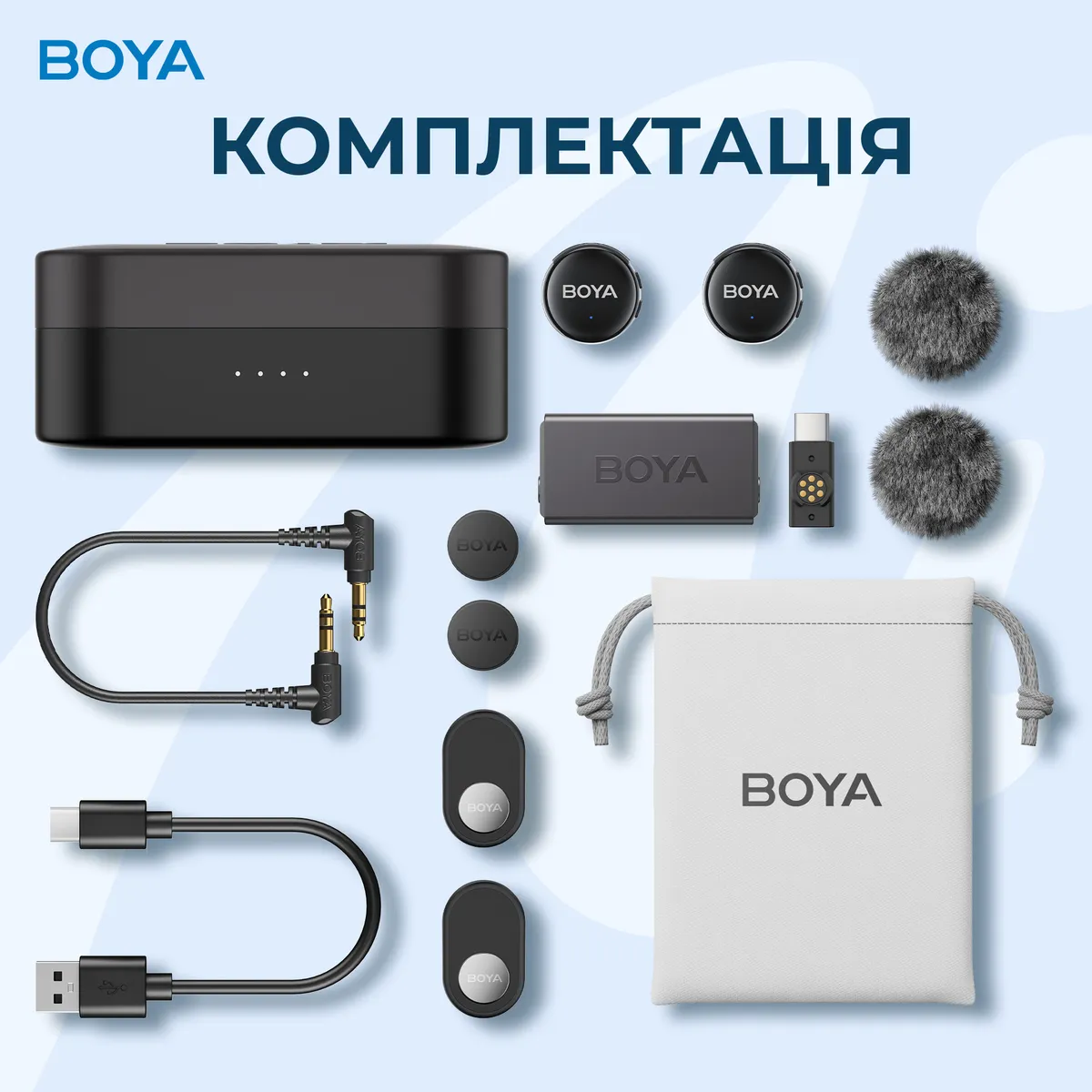 Мікрофон BOYA LINK 3-02 Type-C/TRS Black - мініатюра 9