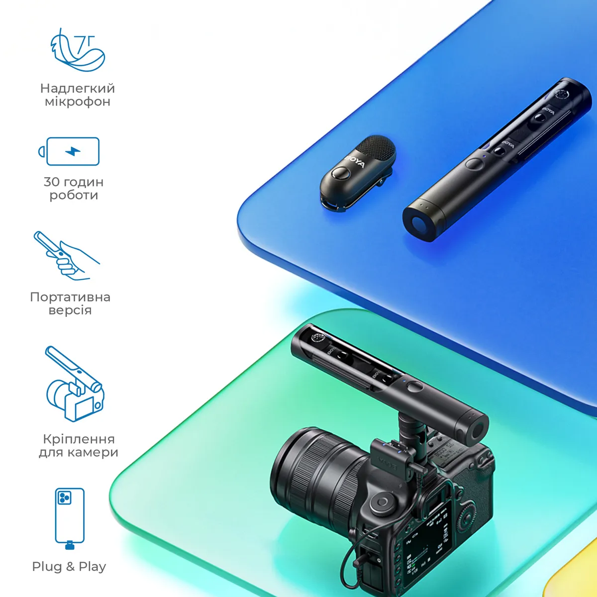 Мікрофон BOYA Magic-02 Type-C/Lightning Black - мініатюра 8