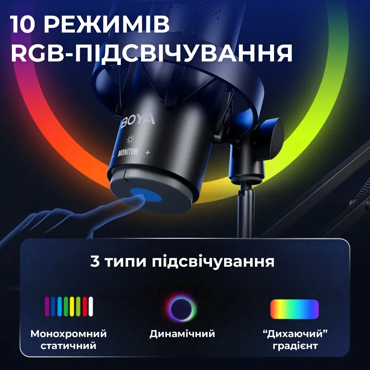 Мікрофон BOYA K9 RGB Black - мініатюра 13